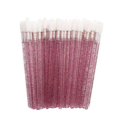 50Pcs/Set Lip Scrub Brush Lipstick Lip Gloss Wands Applicator Tool Make up Beauty Glitter Crystal Disposable Lip Brushes