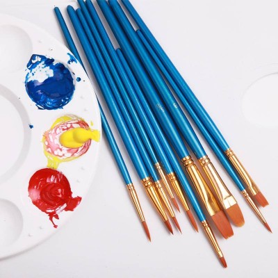 10 Pieces Professional Paint Brushes Artist Brush Set For Acrylic Painting Oil Painting Brush Set